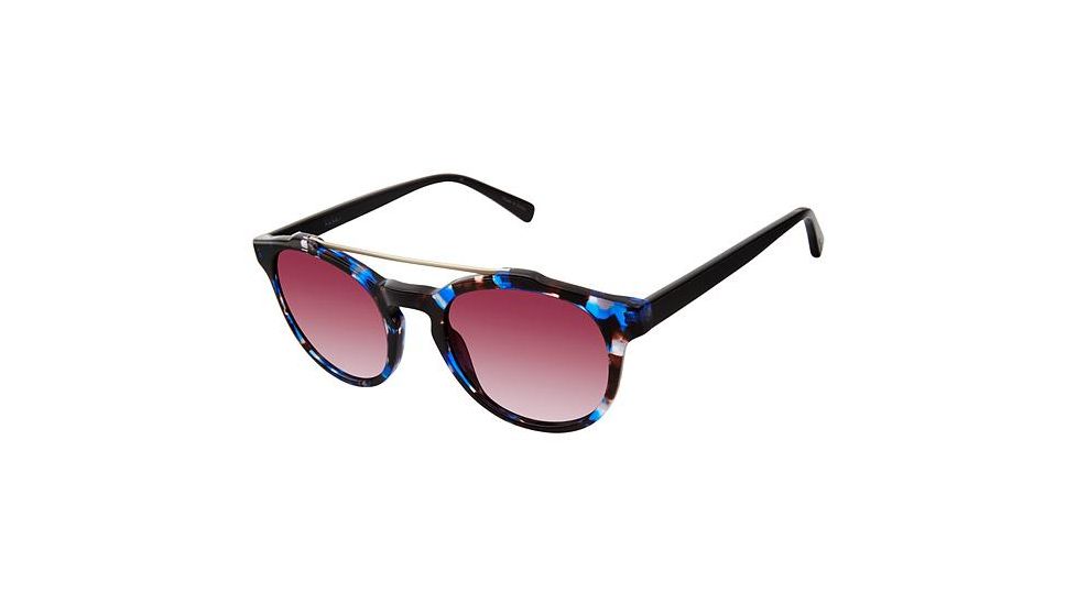Nicole Miller Rose Progressive Prescription Sunglasses NMROSE03 - Frame Color Navy/tortoise