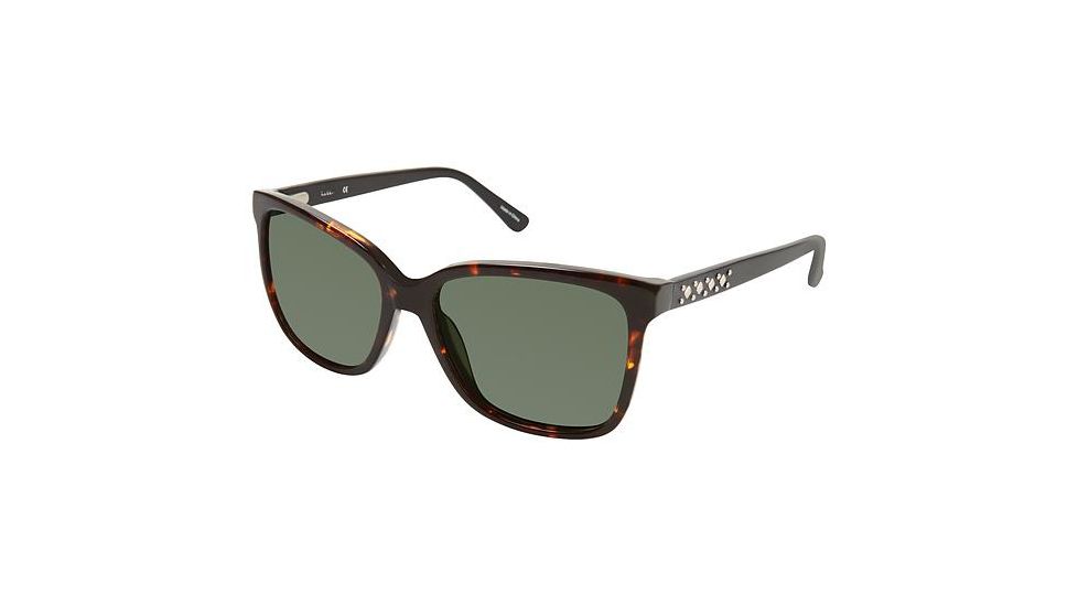 Nicole Miller Ryder Sunglasses - Frame Tortoise/ Black, Lens Color G-15, Size 55/16mm NMRYDER02