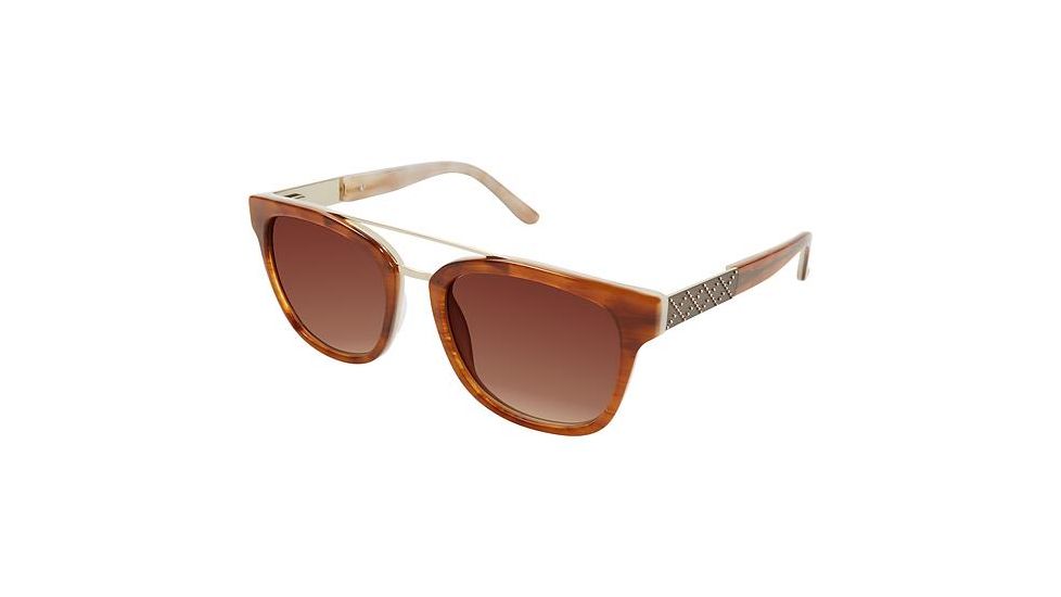 Nicole Miller Spencer Progressive Prescription Sunglasses NMSPENCER02 - Frame Color Brown Horn