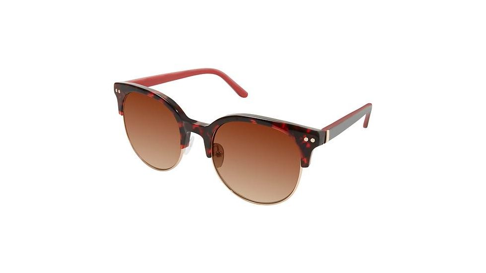 Nicole Miller Sylvan Progressive Prescription Sunglasses NMSYLVAN02 - Frame Color Red Tortoise