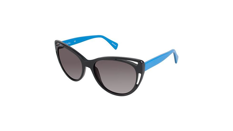 Nicole Miller Taylor Progressive Prescription Sunglasses NMTAYLOR01 - Frame Color Black/Blue