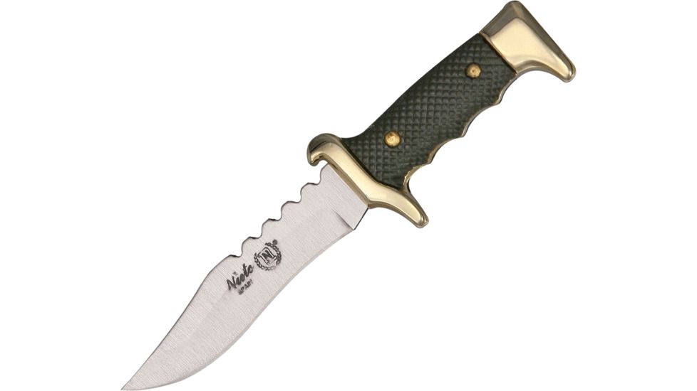 Nieto Cuchillo Cazador Fixed Blade Knife, SS PE Blade, Black ABS and Zamak handle NIE2000