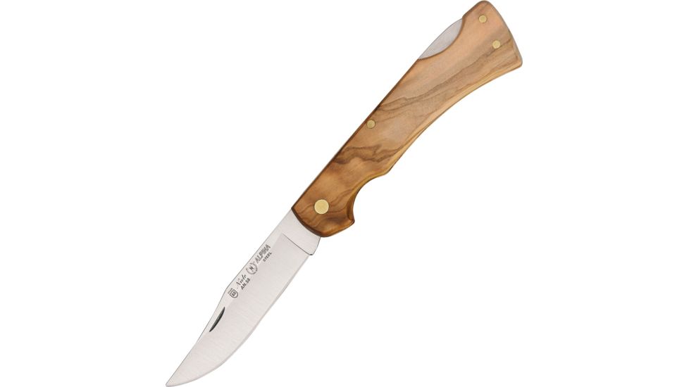 Nieto Navaja Alpina Lock Fold Clip Knife, SS Clip PE Blade, Hardwood Olive handle NIE42