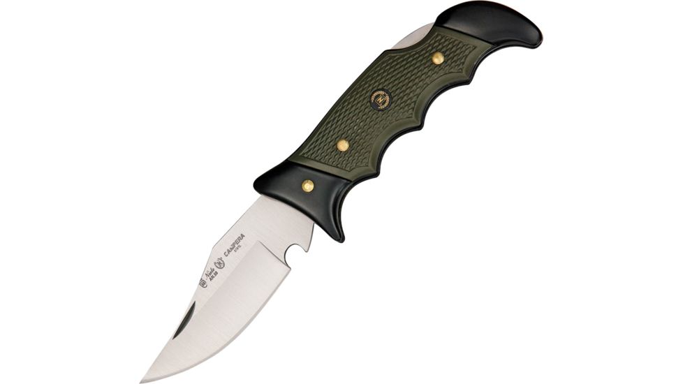 Nieto Navaja Campera Fold Knife, SS Clip PE Blade, Green and Black handle NIE727
