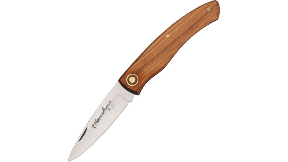 Nieto Navaja Manolina Fold Knife, SS drop point  Plain blade, Iron wood handle NIE400M