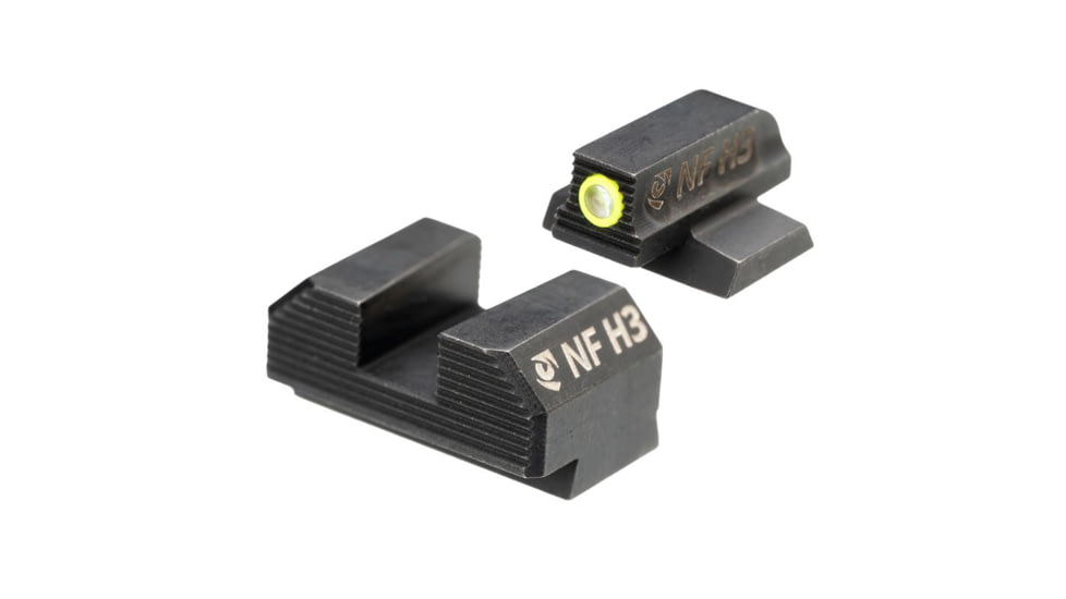 Night Fision Optics Ready Stealth Night Sight Set for Canik MC9/507k/EPS w/ Yellow Front, Blank Rear, Black, One Size, CNK-030-163-193-YGZX