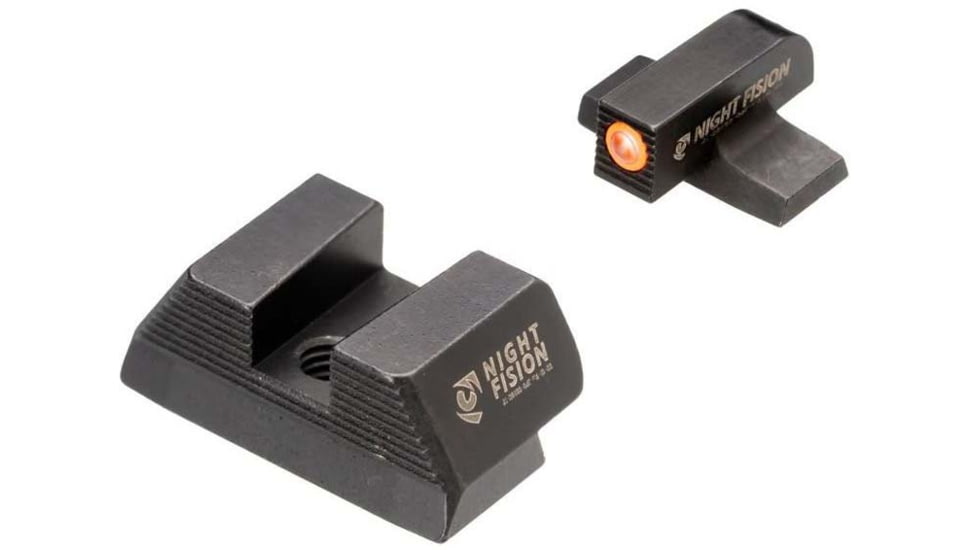 Night Fision Optics Ready Stealth SIG Sauer Night Sight Set, SIG P320 w/ Holosun SCS, #8 Orange Front, Blank Rear, SIG-180-157-165-OGZX
