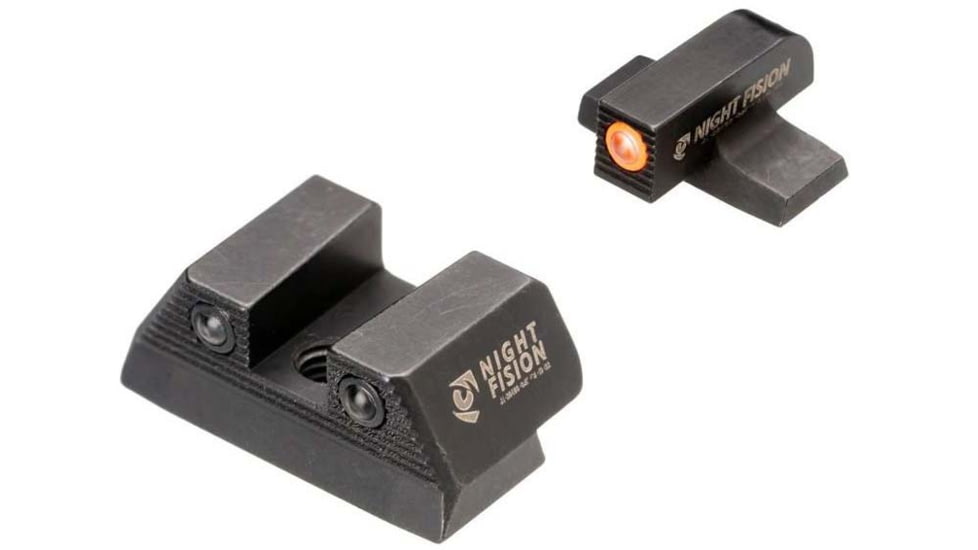 Night Fision Optics Ready Stealth SIG Sauer Night Sight Set, SIG P320 w/ Holosun SCS, #8 Orange Front, SIG-180-157-165-OGZG