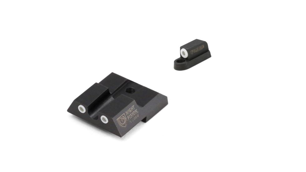 Night Fision Perfect Dot Front Night Sights w/ U Notch Rear for CZ-USA, White Front w/ Green Tritium - White Rear w/ Green, fits P-07 &amp; P-09, CZU-076-007-WGWG