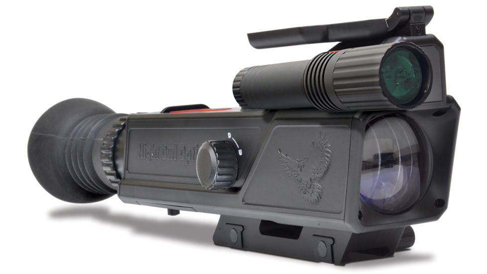 Night Owl Optics NightShot Rifle Scope, 3x40mm, Second Focal Plane, 3 Each in Black and White Reticle, Matte w/ IR850-NS Illuminator, Black, NIGHTSHOTGWP