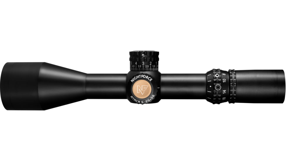 NightForce ATACR 5-25x56mm Rifle Scope, 34mm, Zerostop, .25 MOA, MOAR Digillum Reticle, Black, Full-Size, C553