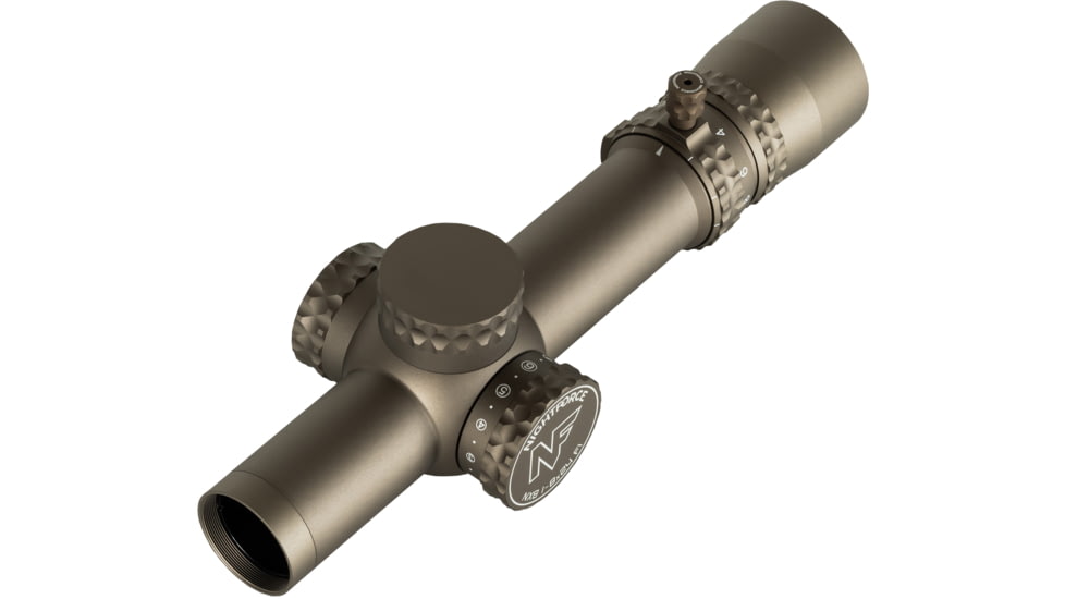 NightForce NX8 Capped E/W Rifle Scope, 1-8x24mm, 30mm Tube, FC-DMx Reticle, Dark Earth, C663