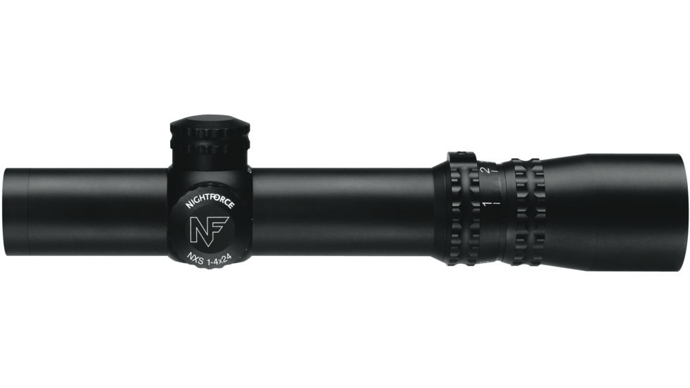NightForce 1-4x24 NXS Compact Illuminated Reticle Rifle Scope, side view