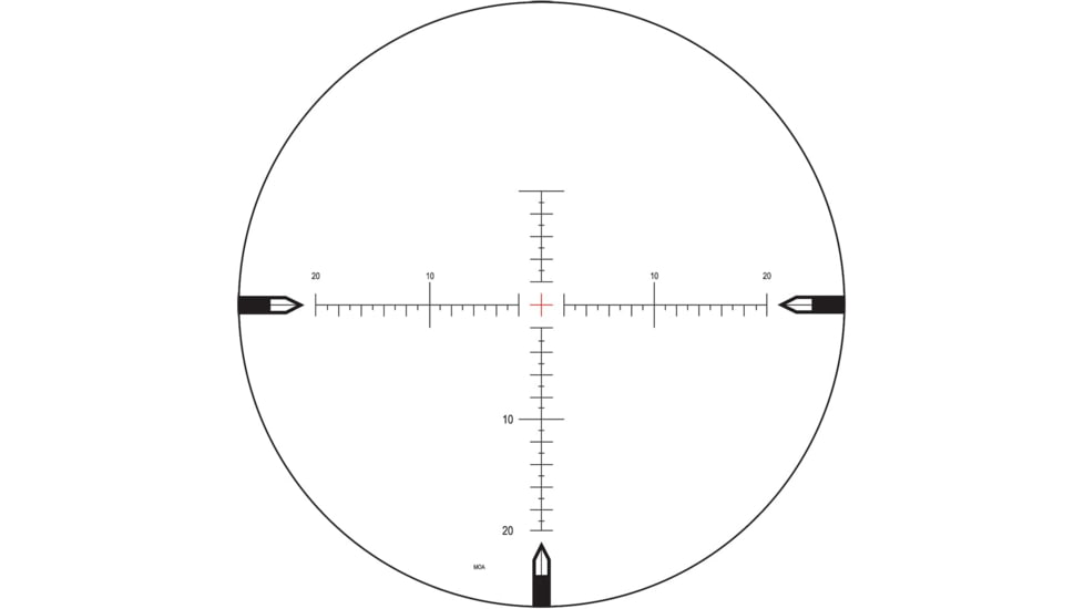 NightForce SHV 5-20x56mm Rifle Scope, 30mm Tube, Second Focal Plane, .250 MOA,MOAR Center Illuminated Reticle, Black, Full-Size, C535