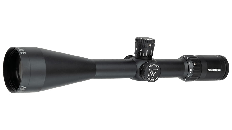 NightForce SHV 5-20x56mm Rifle Scope, 30mm Tube, Second Focal Plane, .250 MOA,MOAR Non-Illuminated Reticle, Black, Full-Size, C534