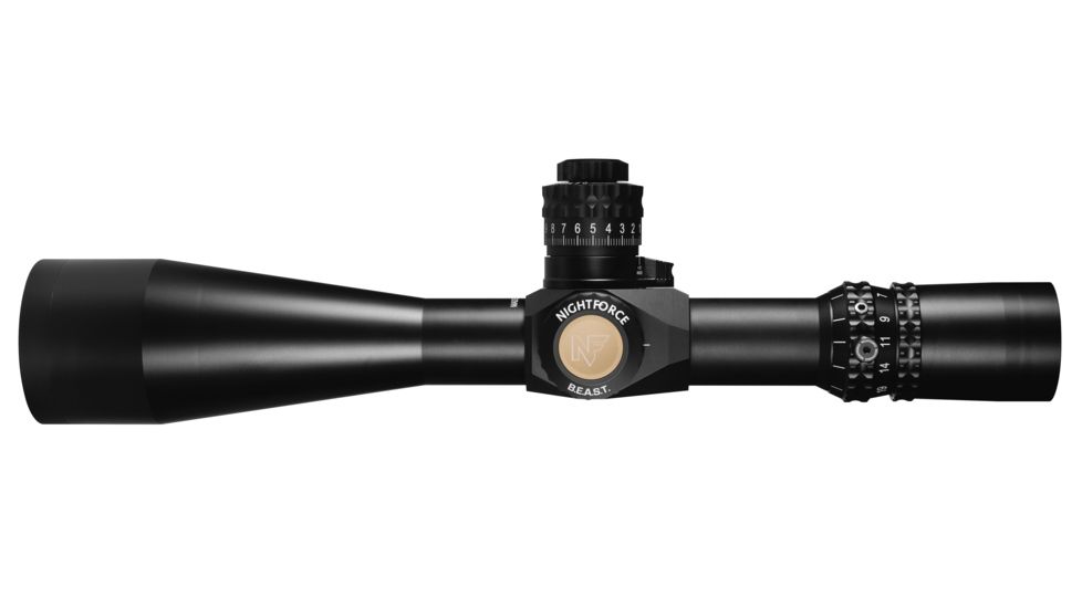 NightForce The BEAST Rifle Scope, 5-25x56mm, First Focal Plane, Mil-Radian, Mil-XT Reticle, Black, C635