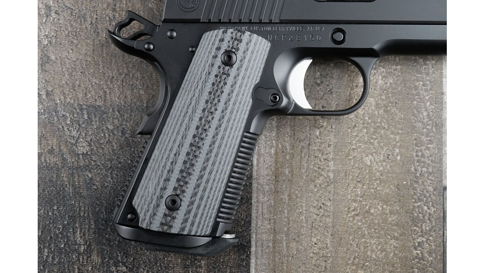 Nighthawk Custom 320 Carbon Fiber, Black and Gray, w/Super Scoop Ambi, Officer, G148
