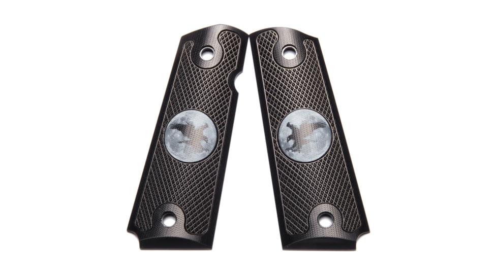 Nighthawk Custom Alumagrips, Government w/ Heinie Logo, Regular Thickness, Ambi Cut, G120