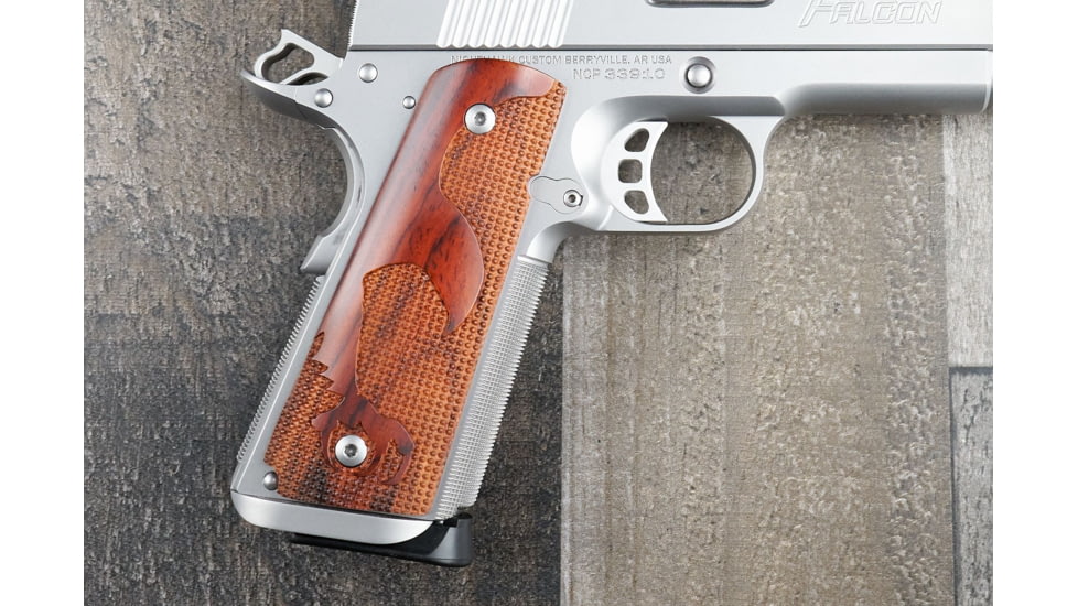 Nighthawk Custom Cocobolo Grips, Gov., Nighthawk Silhouette, Pin Point Checkering, Ambi Cut, G177