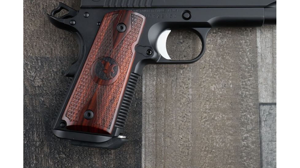 Nighthawk Custom Cocobolo Grips, Officer, Double Diamond Checkering, Ambi Cut, w/Nighthawk Logo, G174