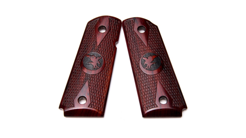 Nighthawk Custom Cocobolo Grips, Officer, Double Diamond Checkering, Ambi Cut, w/Nighthawk Logo, G174