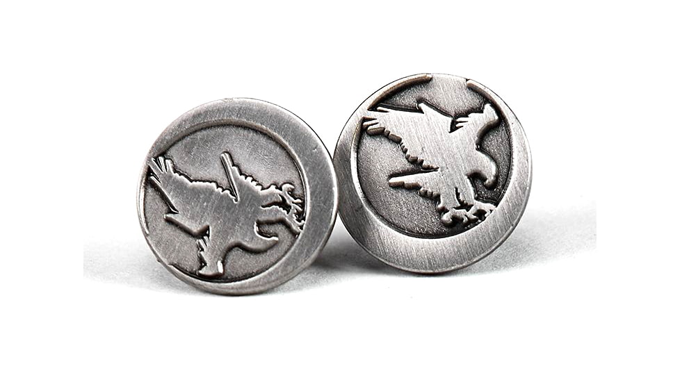 Nighthawk Custom Grip Medallions, Nighthawk Logo, Left &amp; Right Set, Bendable Pegs, G702