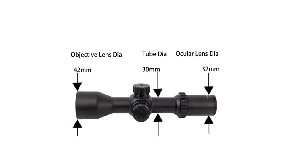 NightStar 3-12x42mm 30mm Tube Riflescope, First Focal Plane, Illuminated Mil-Dot, Black, NS11214