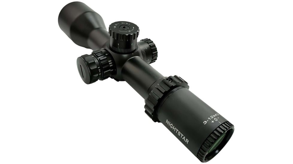 NightStar 3-12x42mm 30mm Tube Riflescope, First Focal Plane, Illuminated Mil-Dot, Black, NS11214
