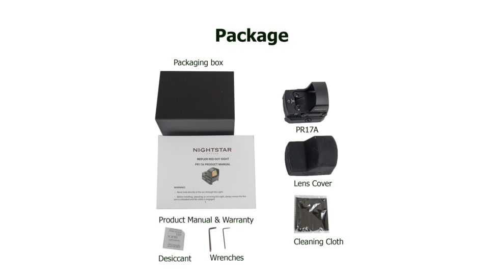 NightStar PR17A Ultra-Thin Shake Awake Side Load 1x17mm Reflex Red Dot Sight