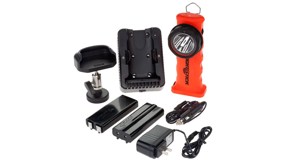 Nightstick Intrinsically Safe 6AA Dual Angle Light,Battery Pack,Magnetic Base,200 Lumens,Red XPR-5572RM