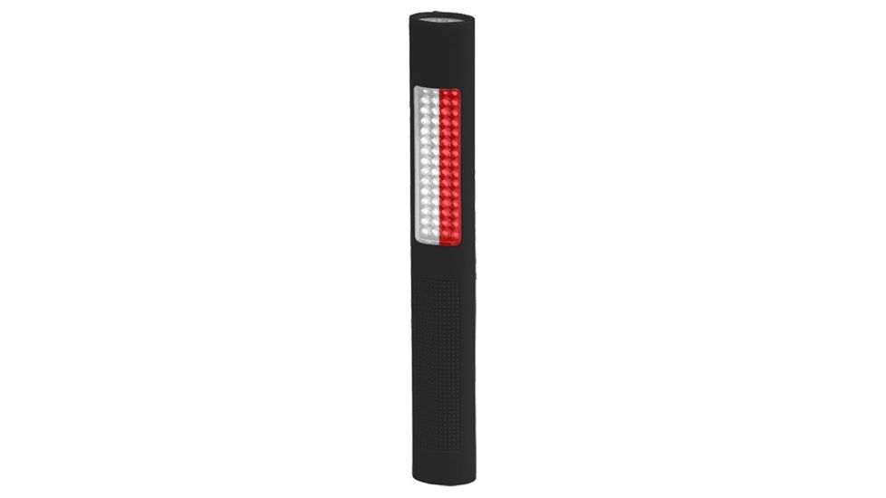 Nightstick Safety Light/LED Flashlight,Red/White Flood,150 Lumens,Black NSP-1172