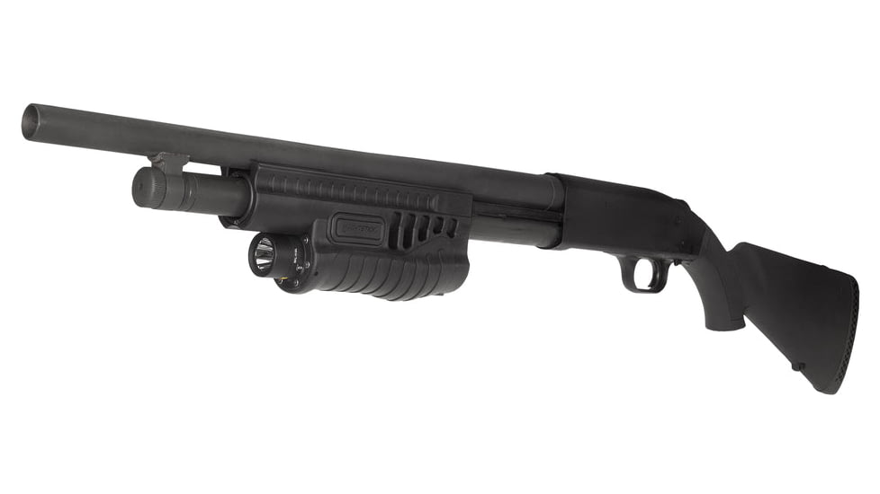 Nightstick Shotgun Forend Light f/ Mossberg 500/590/Shockwave w/ Green Laser, Black, SFL-11GL