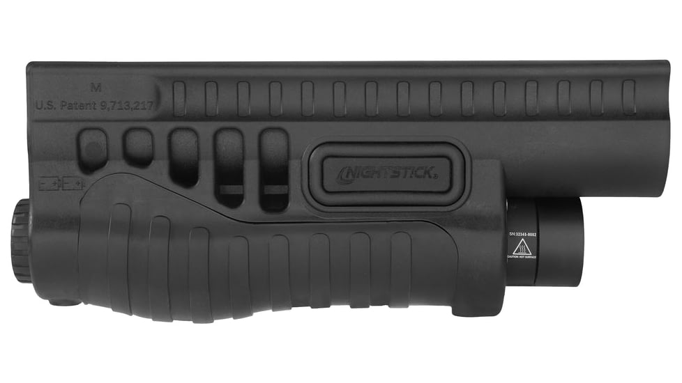 Nightstick Shotgun Forend Light f/ Mossberg 500/590/Shockwave w/ Green Laser, Black, SFL-11GL