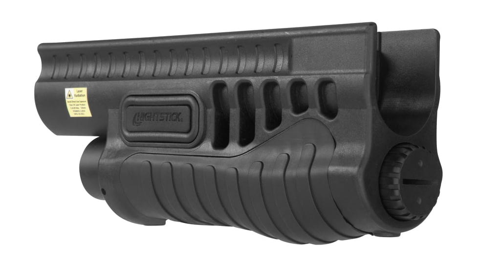 Nightstick Shotgun Forend Light f/ Mossberg 500/590/Shockwave w/ Green Laser, Black, SFL-11GL