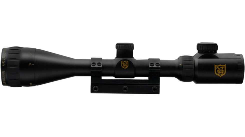 Nikko Stirling Airking 4-12x42 AO IR Rifle Scope, 1in Tube, HMD Reticle, 1/4 MOA, Black, ngrai41242