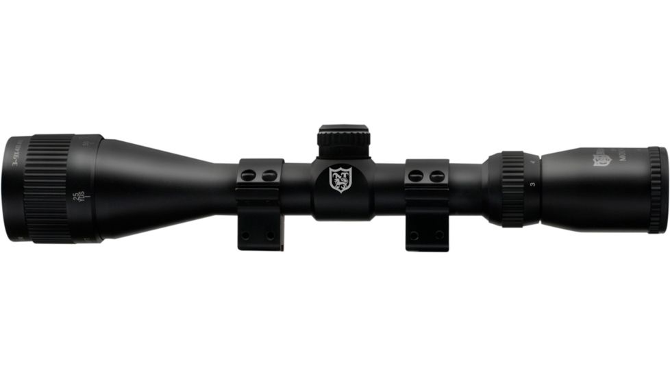 Nikko Stirling Mountmaster AO Rifle Scope, 3-9x40mm, 1 inch Tube, 1/4 MOA, HMD Reticle, Clam Pack, Black NMM3940AOWC
