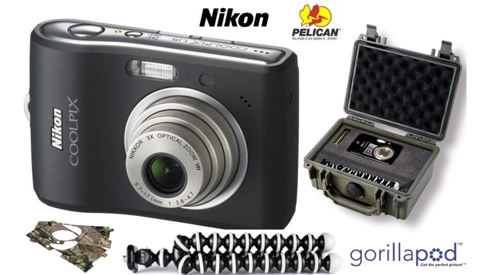 Nikon CoolPix Hunting Camera System - L15 8MP Digital Camera, Gorillapod Tripod &amp; Pelican Case 9449