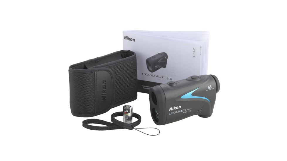 Nikon CoolShot 40i 6x21mm Golf RangeFinder, Black/Blue, 16202
