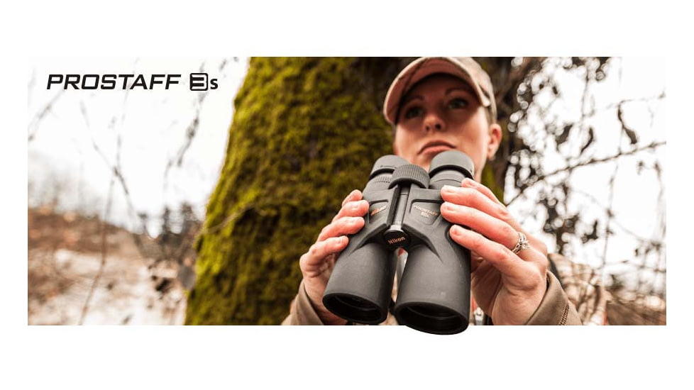 Nikon ProStaff 3S 10x42mm Roof Prism Binoculars, Matte Black, Black, 16031