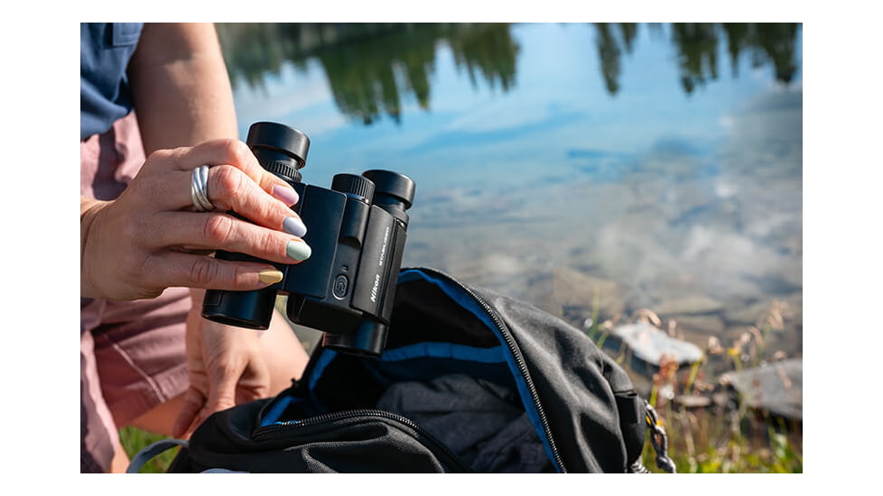 Nikon STABILIZED 12x25mm S Roof Prism Binoculars, Black, 16783