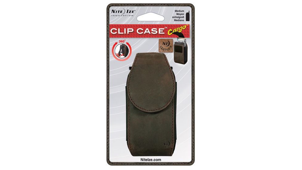 Nite Ize Clip Case Cargo Leather Medium - Espresso CCCM-03-19