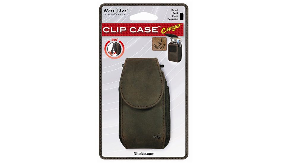 Nite Ize Clip Case Cargo Leather Small - Espresso CCCM-03-19