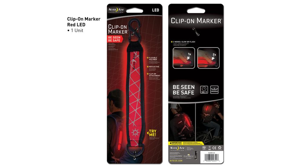 Nite Ize Clip-On Marker - Red w/Wave Pattern NAMW-03