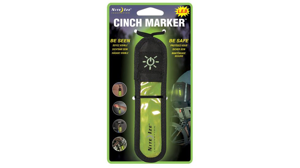 Nite Ize Green Cinch Marker Elastic Strap w/ LED Flash or Glow Illumination