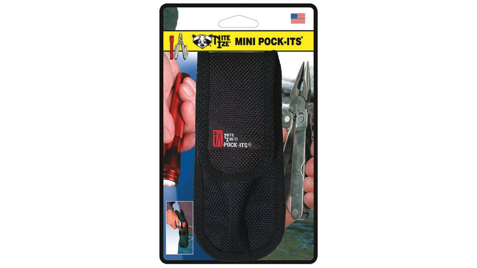Nite Ize Mini Pock-Its Water Resistant Flashlight &amp; Utility Holster, Black PIM-03-01