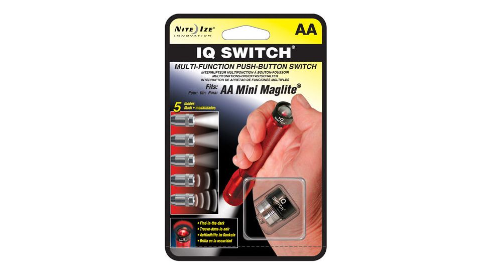 Nite Ize NIQ-07-AA Multi-Function Push-Button IQ Switch Upgrade for AA Mini Maglite Flashlights