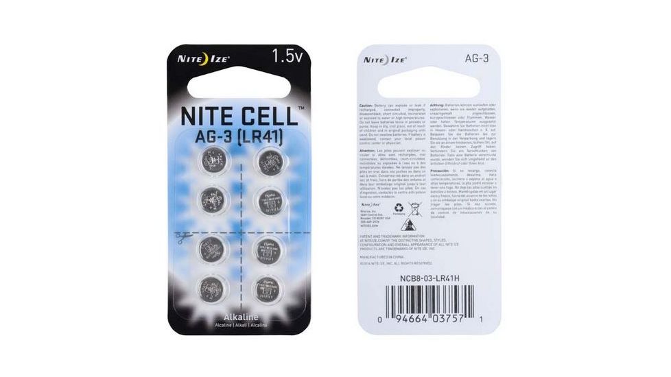 Nite Ize Nite Cell AG-3 Battery 8pk NCB8-03-LR41H