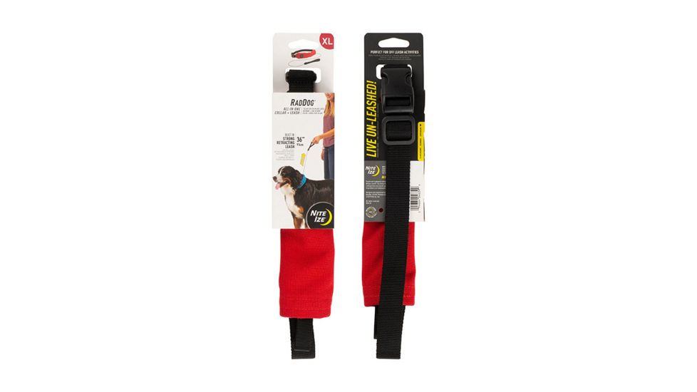 Nite Ize RadDog All-In-One Collar Plus Leash, Red, Extra Large RRLXL-10-R3