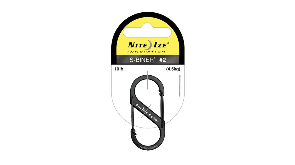 Nite Ize SB2-03-01 S-Biner Versatile Carry Biners - Size 2 - Black