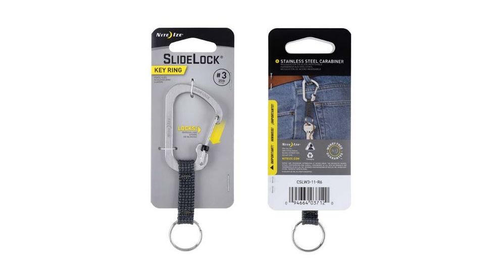 Nite Ize SlideLock Key Ring #3 Stainless, 3 CSLW3-11-R6